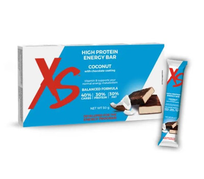 High Protein Energy Bar XS™ – Coconut flavour with chocolate coating 14 bars x 50g each / 700 g